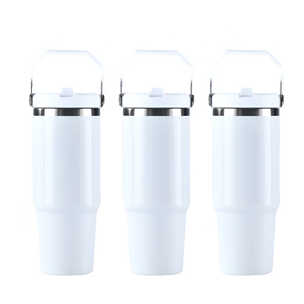 25x Upgraded 30oz sublimation cup with swing handle
