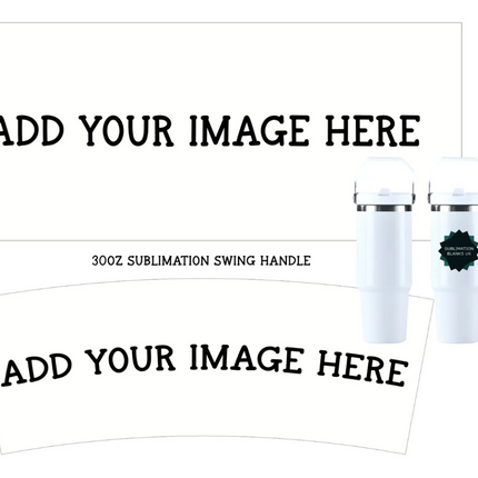 25x Upgraded 30oz sublimation cup with swing handle