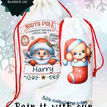 50x Sublimation Santa Sacks (Comes Blank)