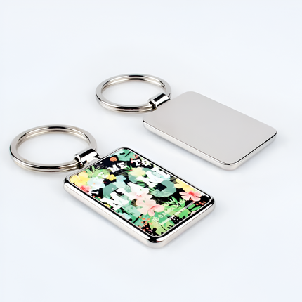100x rectangle sublimation keyring