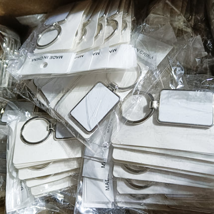 100x rectangle sublimation keyring