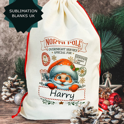 50x Sublimation Santa Sacks (Comes Blank)