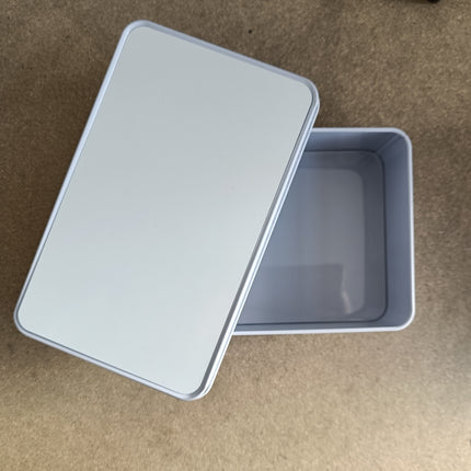 50x White Metal tin with sublimation insert