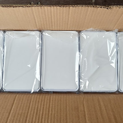 50x White Metal tin with sublimation insert