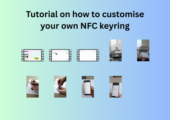 Tutorial on how to customise your own NFC keyrings - Digital download