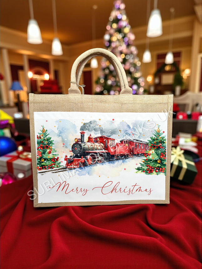 50x Jute Bag with Sublimation Pocket