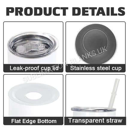 50x 15oz flat bottom sublimation tumblers